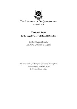 Value and Truth in the Legal Theory of Ronald Dworkin