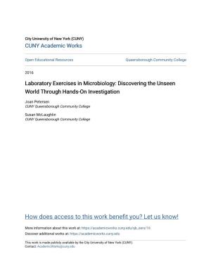 Laboratory Exercises in Microbiology: Discovering the Unseen World Through Hands-On Investigation