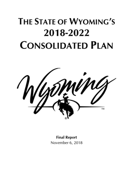 State of Wyoming's 2018-2022 Consolidated Plan