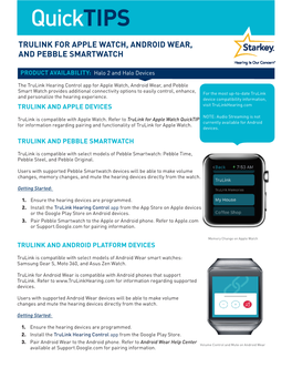 Trulink for Apple Watch, Android Wear, and Pebble Smartwatch