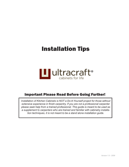 Installation Tips