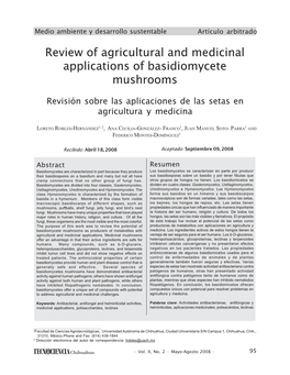 Review of Agricultural and Medicinal Applications of Basidiomycete Mushrooms