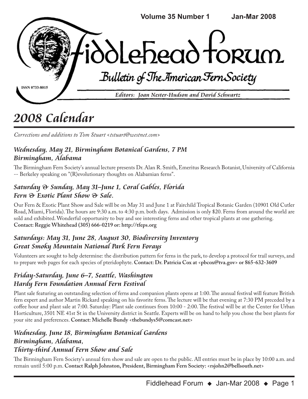 2008 Calendar