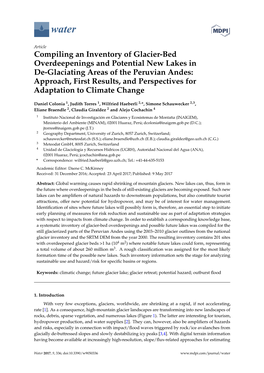 Compiling an Inventory of Glacier-Bed Overdeepenings and Potential New Lakes in De-Glaciating Areas of the Peruvian Andes