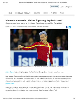 Mature Rippon Gutsy but Smart | Icenetwork.Com: Your Home for ﬁgure Skating and Speed Skating