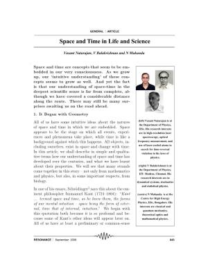 Space and Time in Life and Science