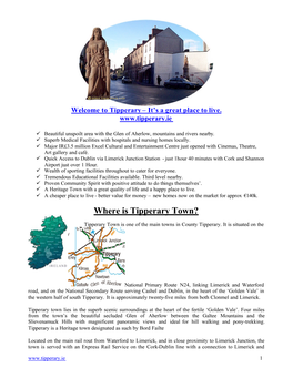 Tipperary – It’S a Great Place to Live