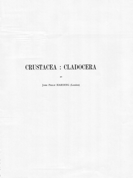 Crustacea : Cladocera