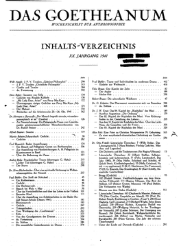Das Goetheanum Wochenschrift Für Anthroposophie
