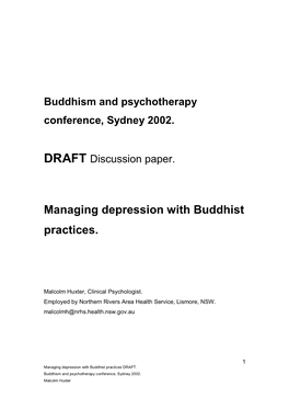 Managing Depression with Buddhist Practices