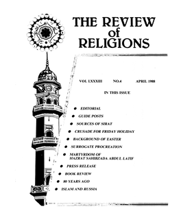 The Review of Religions, April 1988