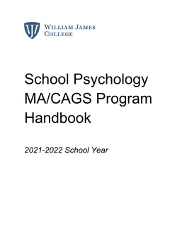 WJC School Psychology MA/CAGS Program Handbook