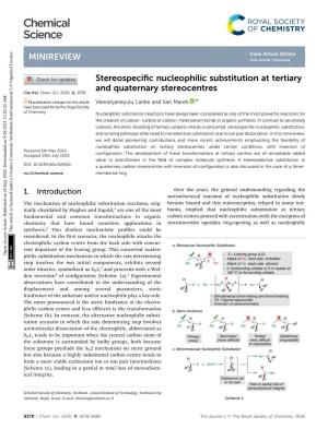 Stereospecific Nucleophilic Substitution at Tertiary and Quaternary Stereocentres