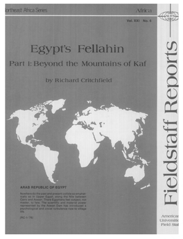 Egypt's Fellahin Part 1: Beyond the Mountains of Kaf