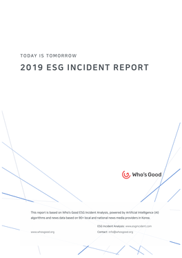 2019 Esg Incident Report