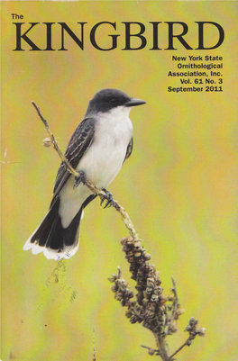 The Kingbird Vol. 61 No. 3 – September 2011
