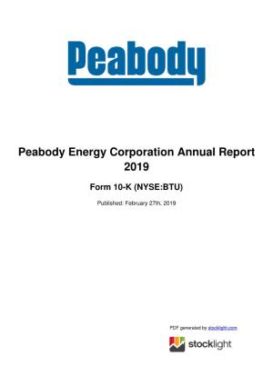 Peabody Energy Corporation Annual Report 2019
