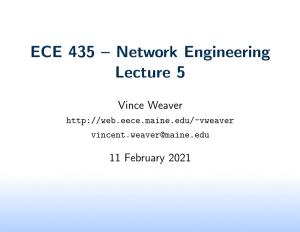 ECE 435 – Network Engineering Lecture 5