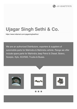 Ujagar Singh Sethi &