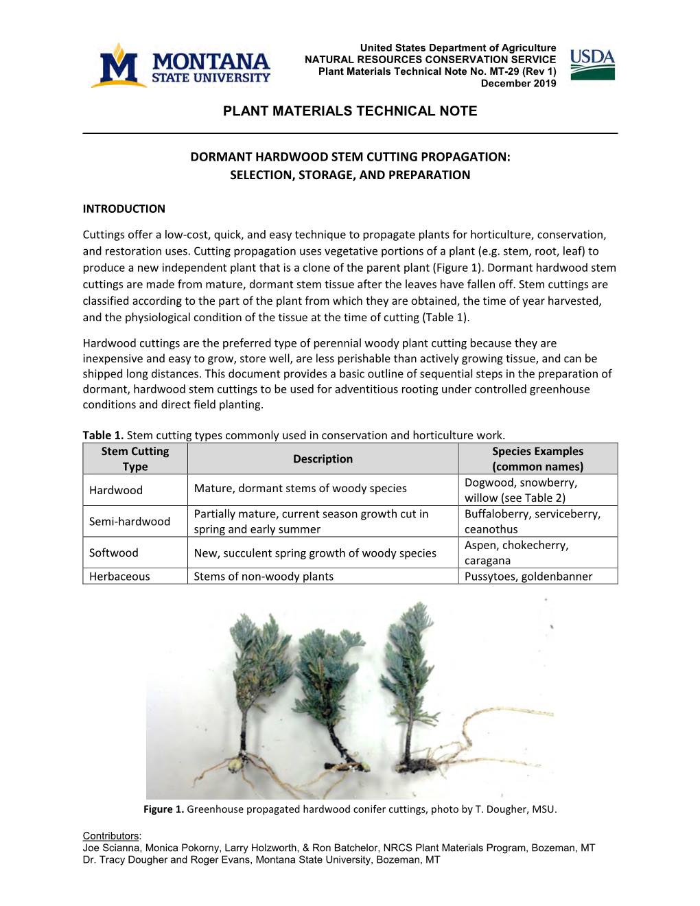 Plant Materials Technical Note MT-29 Rev. 1