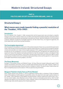 Modern Ireland: Structured Essays