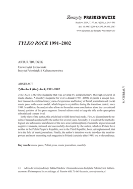 Tylko Rock 1991–2002 567
