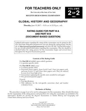 Global History and Geography Rating Guide, Volume 2