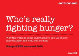 Why the World Is Going Backwards on the UN Goal to Halve Hunger and What Can Be Done