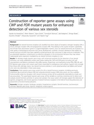 Construction of Reporter Gene Assays Using CWP and PDR Mutant Yeasts