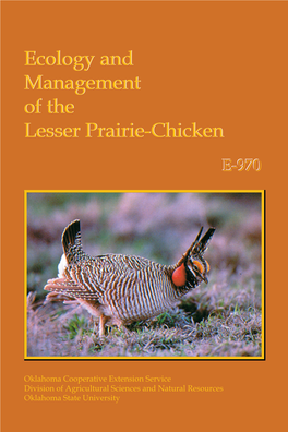 Ecology and Management of the Lesser Prairie-Chicken