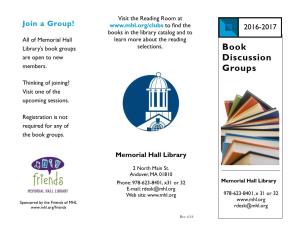Book Group Brochure 2016-2017