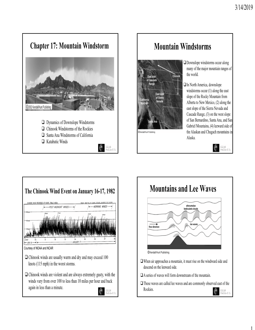 Mountain Windstorms Mountains and Lee Waves