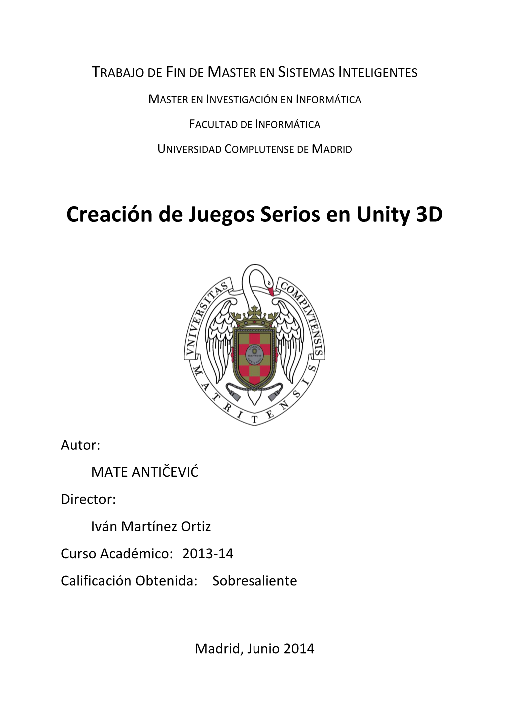 Creación De Juegos Serios En Unity 3D