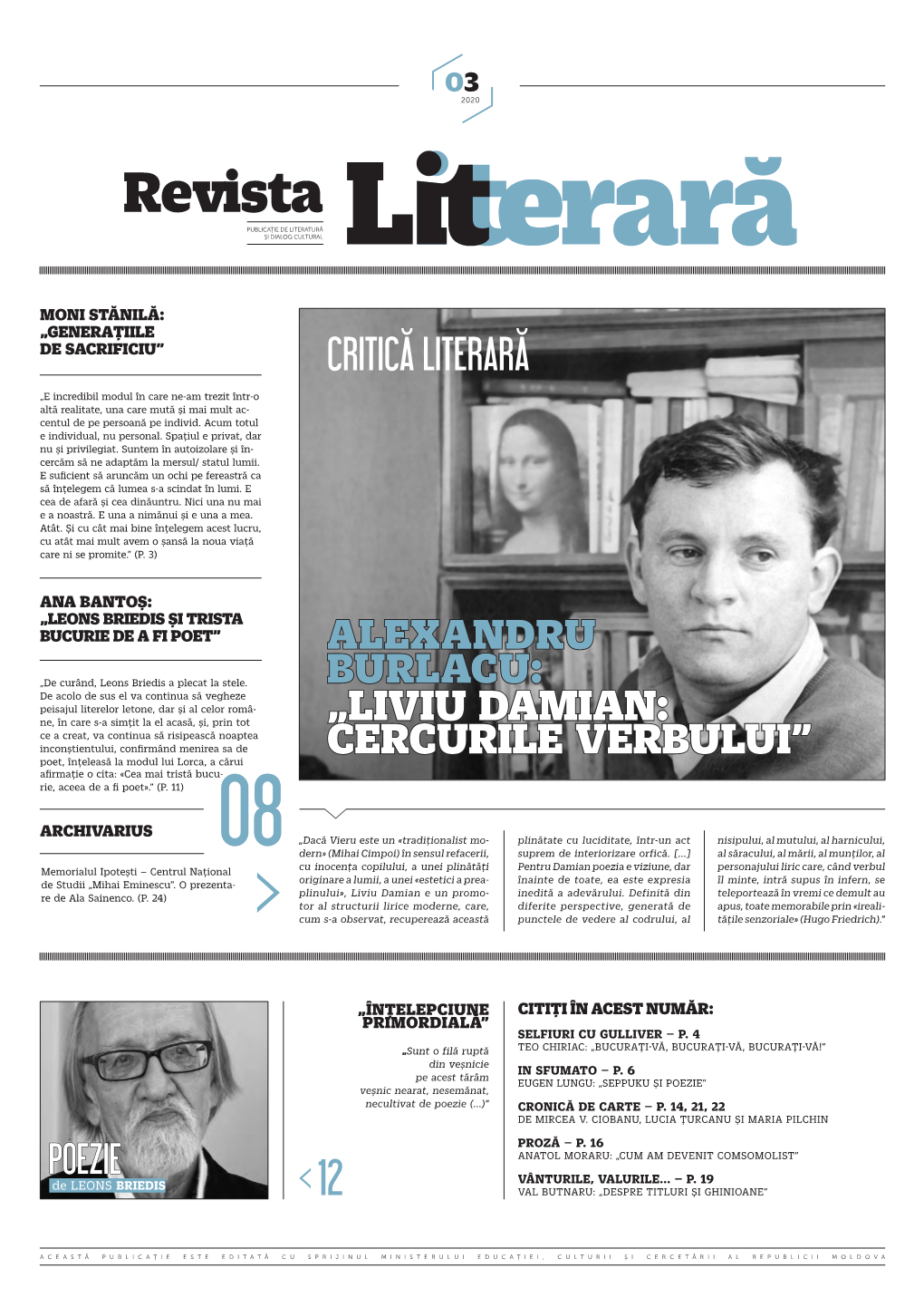 Revista PUBLICAȚIE DE LITERATURĂ ȘI DIALOG CULTURAL