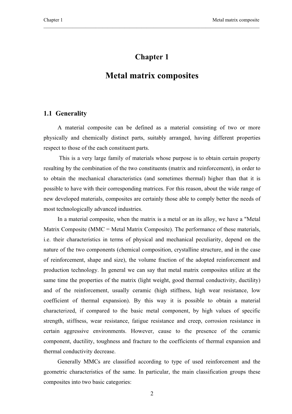 Metal Matrix Composites