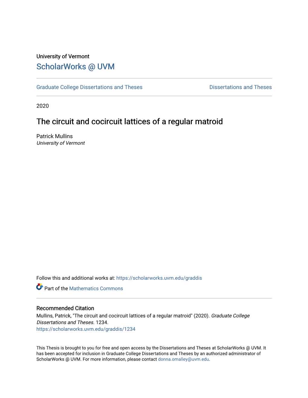 The Circuit and Cocircuit Lattices of a Regular Matroid