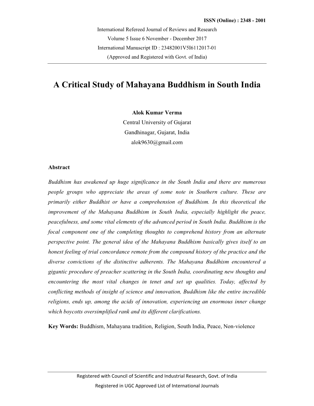 A Critical Study of Mahayana Buddhism in South India