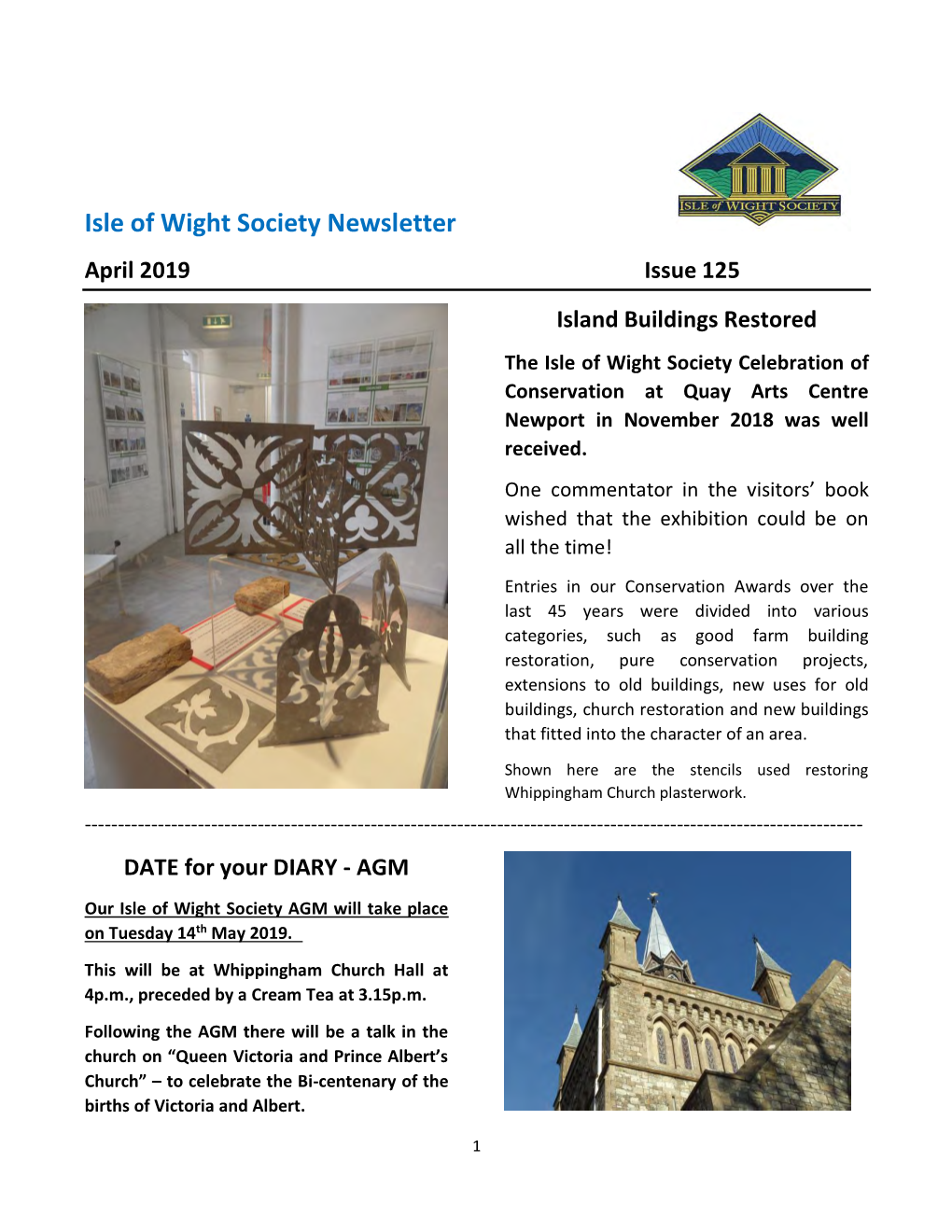 Isle of Wight Society Newsletter