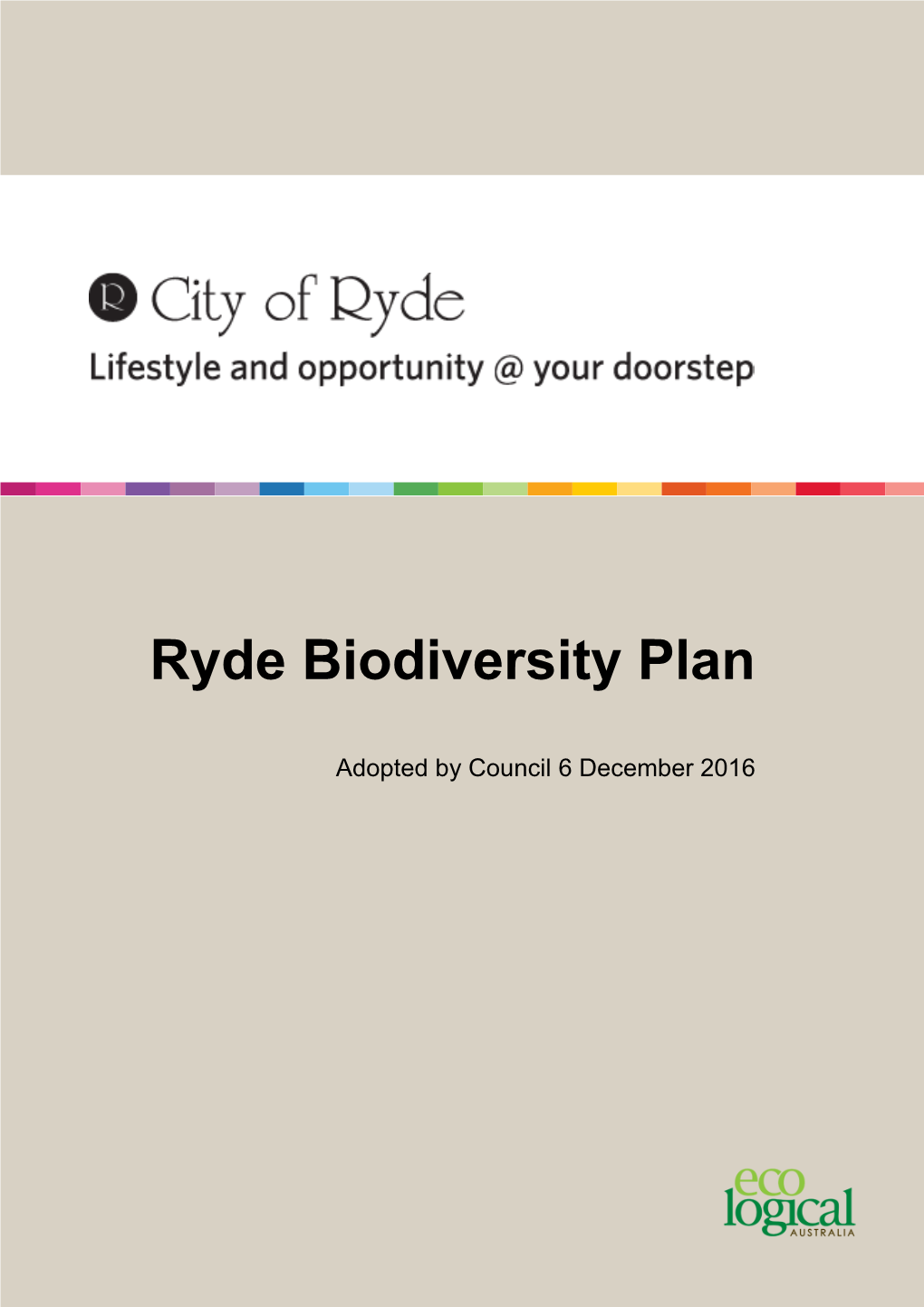 Ryde Biodiversity Plan
