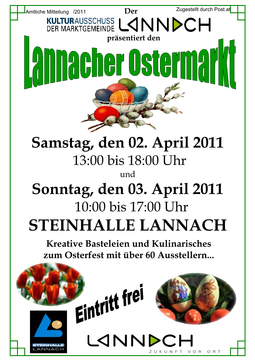 STEINHALLE LANNACH Kreative Basteleien Und Kulinarisches Zum Osterfest Mit Über 60 Ausstellern