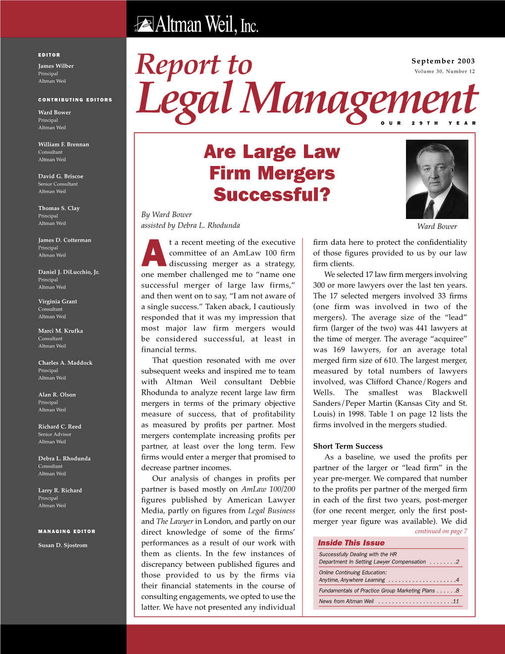 Are Large Law Firm Mergers Successful?