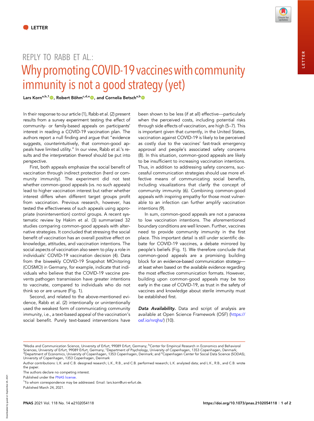 Why Promoting COVID-19 Vaccines with Community Immunity Is Not a Good Strategy (Yet)