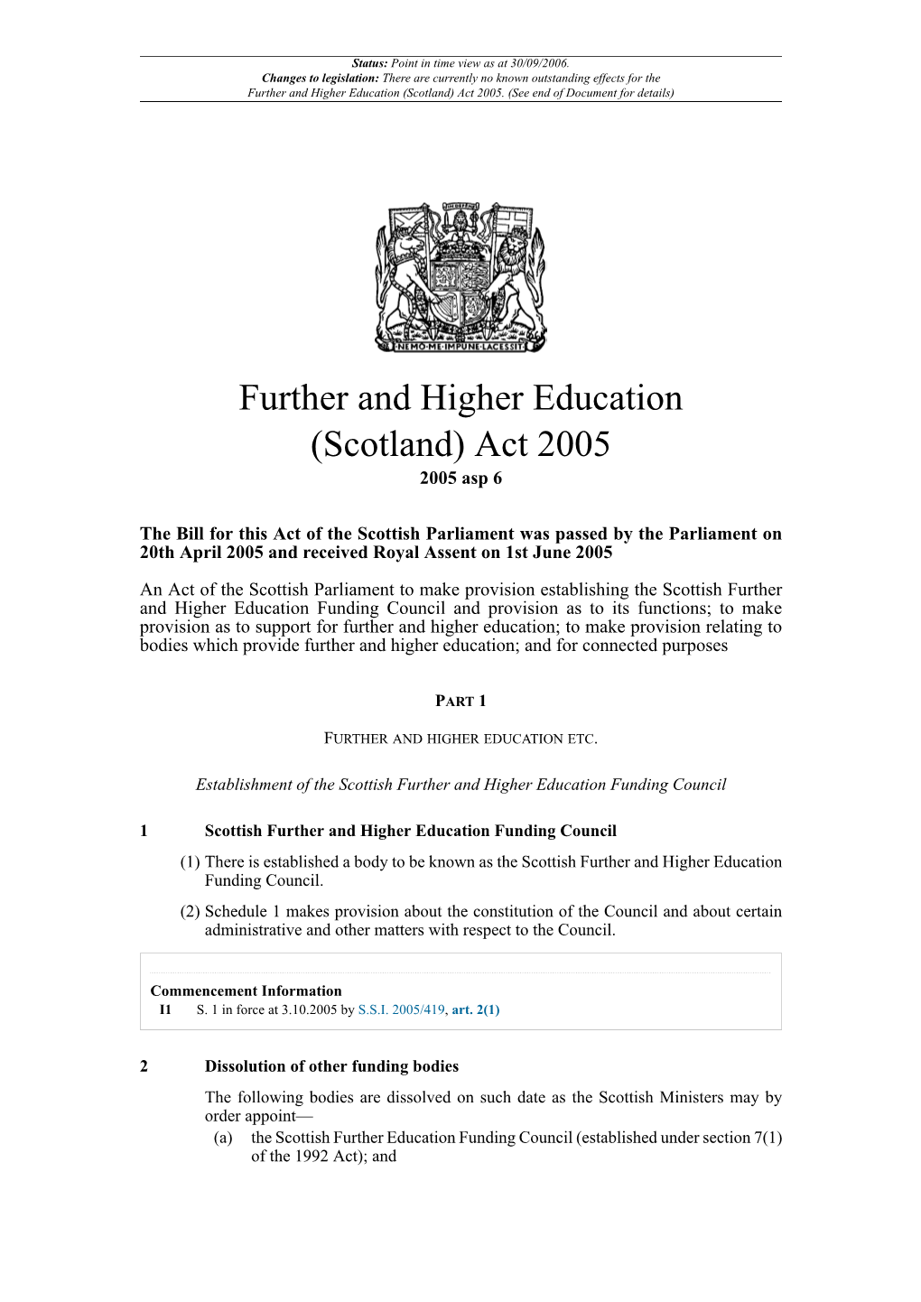 Further and Higher Education (Scotland) Act 2005