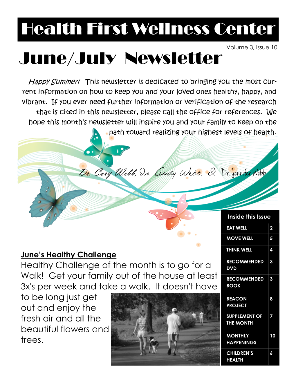 June/July Newsletter Volume 3, Issue 10