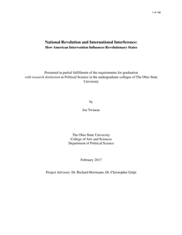 Thesis for Sumbmission