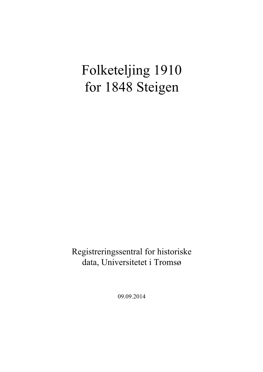 Folketeljing 1910 for 1848 Steigen