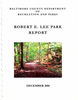 Robert E. Lee Park Report