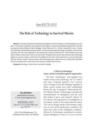 Ioan BUTEANU the Role of Technology in Survival Movies