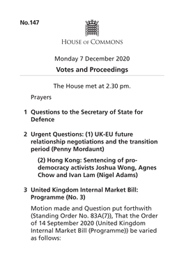 View Votes and Proceedings (Large Print) PDF File 0.03 MB