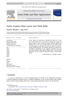 Twists of Genus Three Curves Over Finite Fields